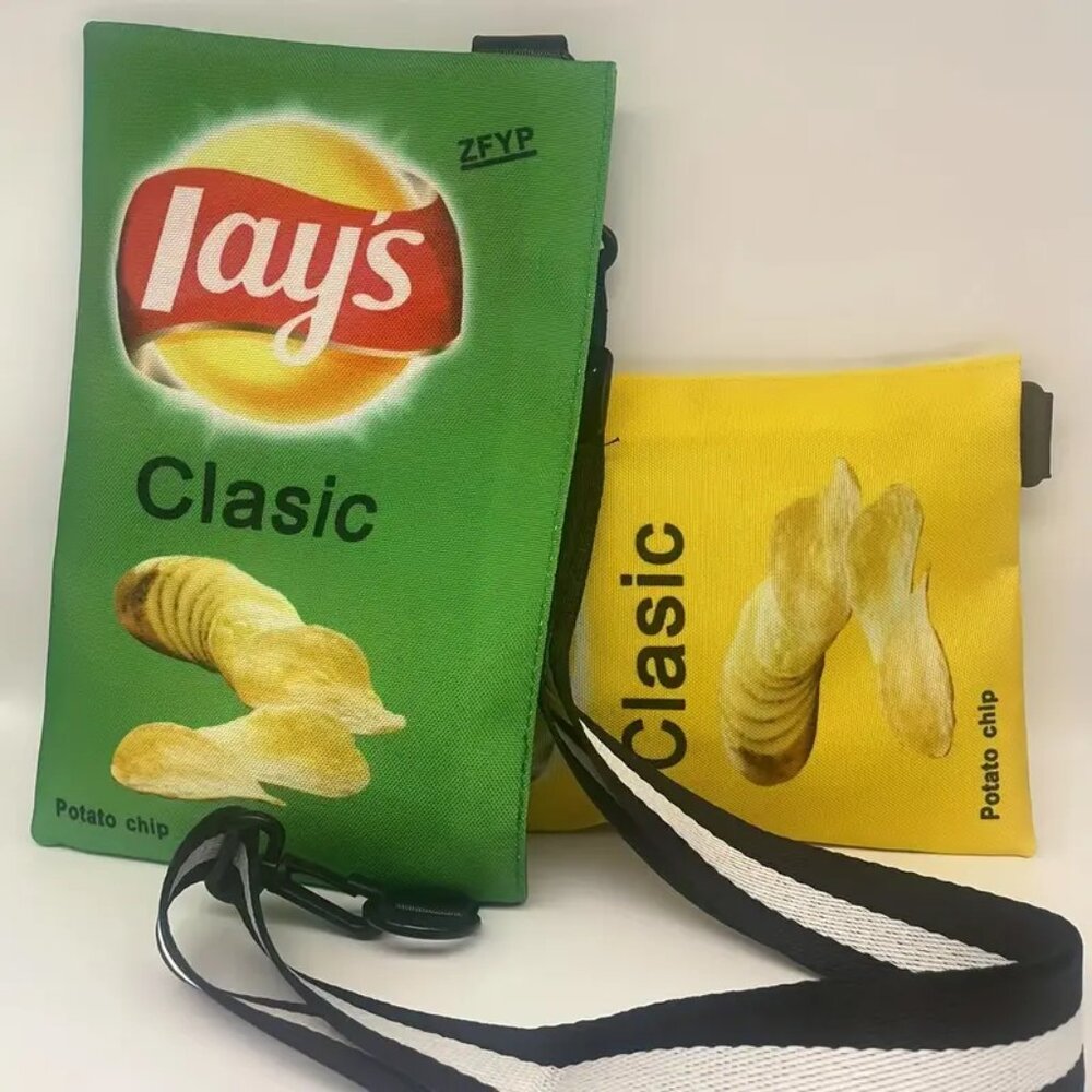 Fashionable Potato Chip Crossbody Bag (Green)